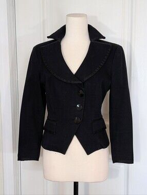b'ebe Black Tailored Three-Button Blazer